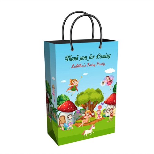Fairyland Theme Tall Gift Bag – Plain or Personalized